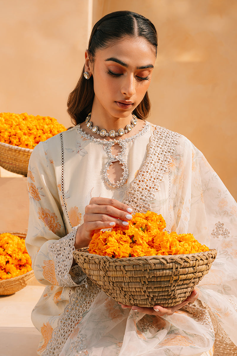 Lime Haze 2-Piece Silk Embroidered Suit for Women - Luxury Formal Outfit for Weddings, Parties & Special Occasions