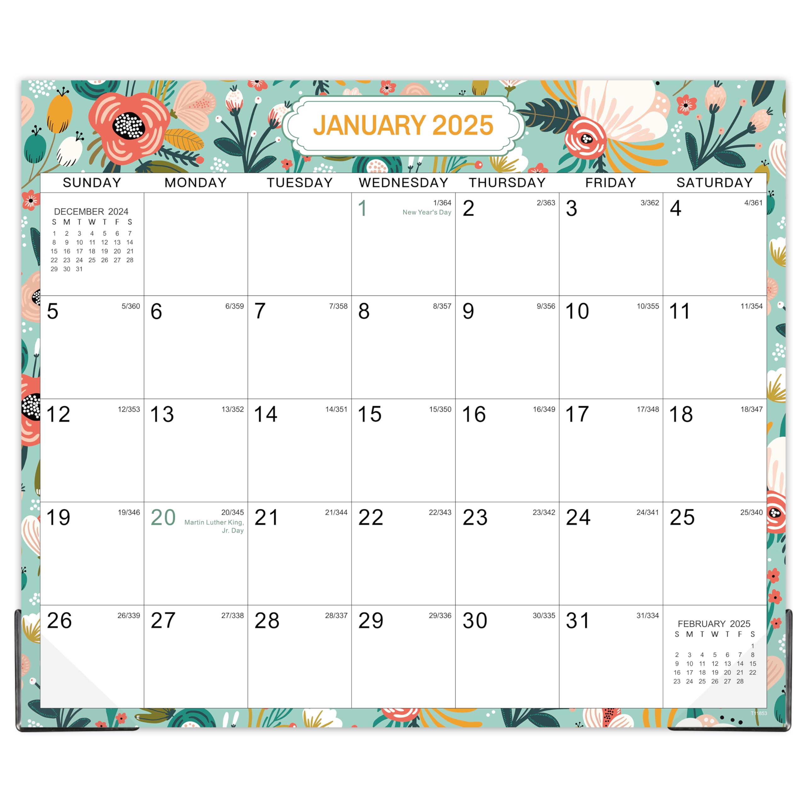 2025 Magnetic Refrigerator Calendar - 12 Month Tear-Off Pad (Jan-Dec 2025) | 11.2