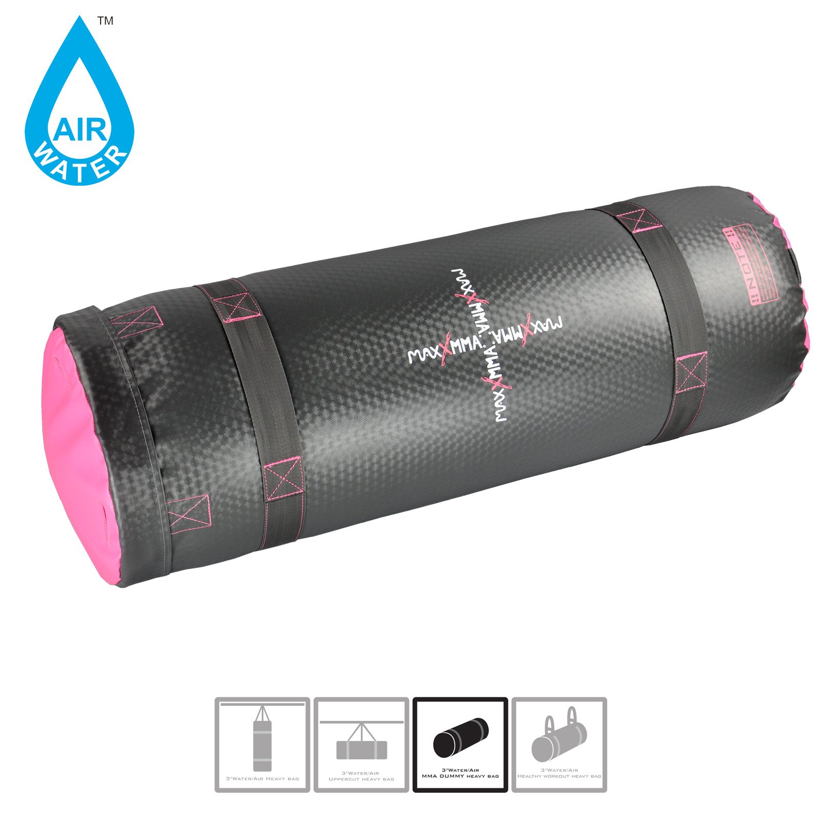 MaxxMMA Heavy Punching Bag for Boxing & MMA Training - Water or Air Fillable - Perfect for Home Gym, Garage, and Martial Arts Practice