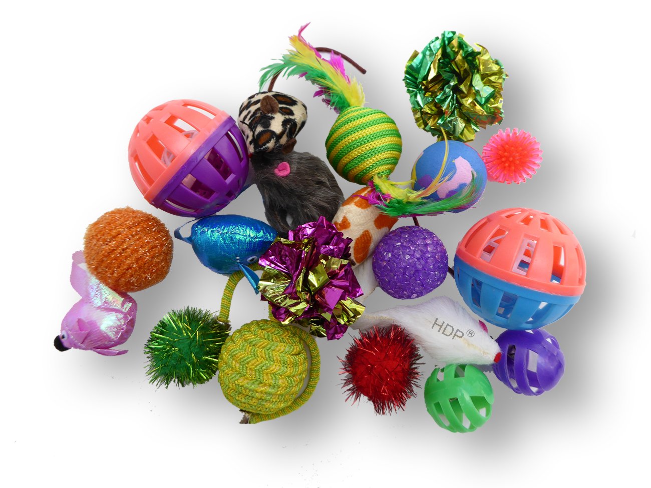 20-Piece Assorted Cat Toys Grab Bag - Fun Interactive Play for Kittens & Adult Cats - Perfect for Indoor Play, Training & Bonding