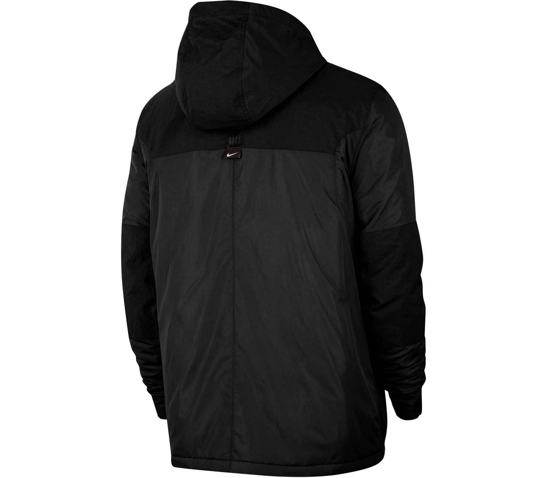 Nike Men's Synthetic-Fill Insulated Full Zip Hooded Jacket - Black, Small | Winter Running, Hiking & Outdoor Activities | Water-Resistant Cold Weather Coat