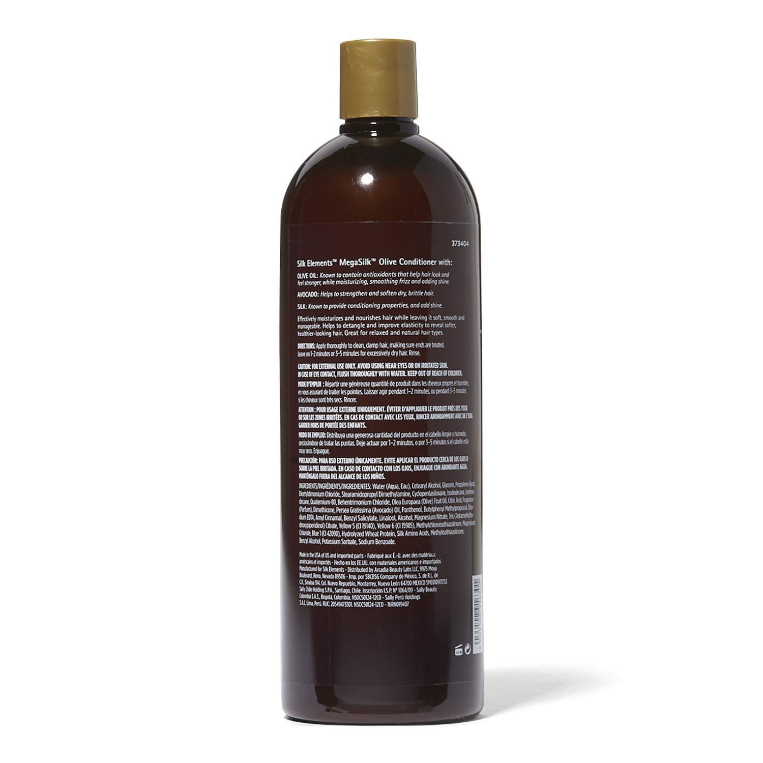 Silk Elements MegaSilk Olive Oil Hair Conditioner - 33.8oz for Dry, Damaged Hair - Deep Moisturizing & Repair Treatment - Perfect for Home & Salon Use