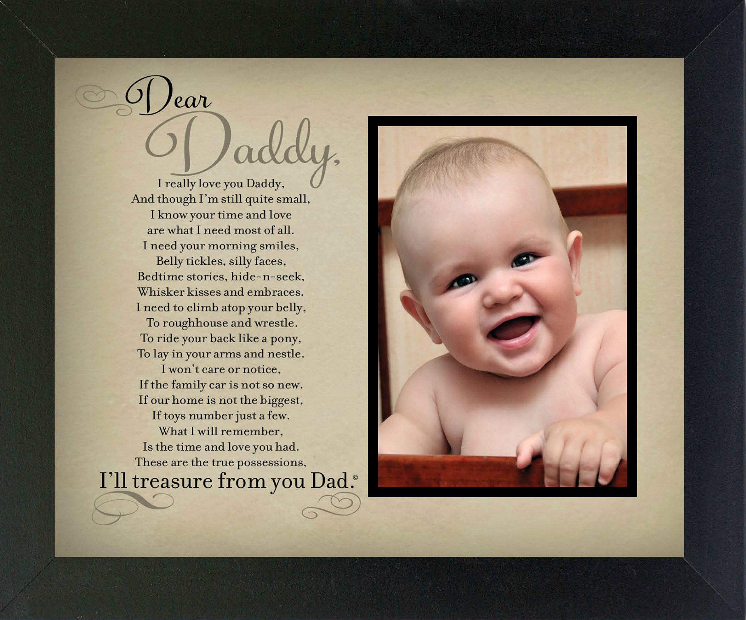 Personalized Picture Frame for Dad - Sentimental Gift from Child - Perfect for Father's Day, Birthday & Grandparent's Day