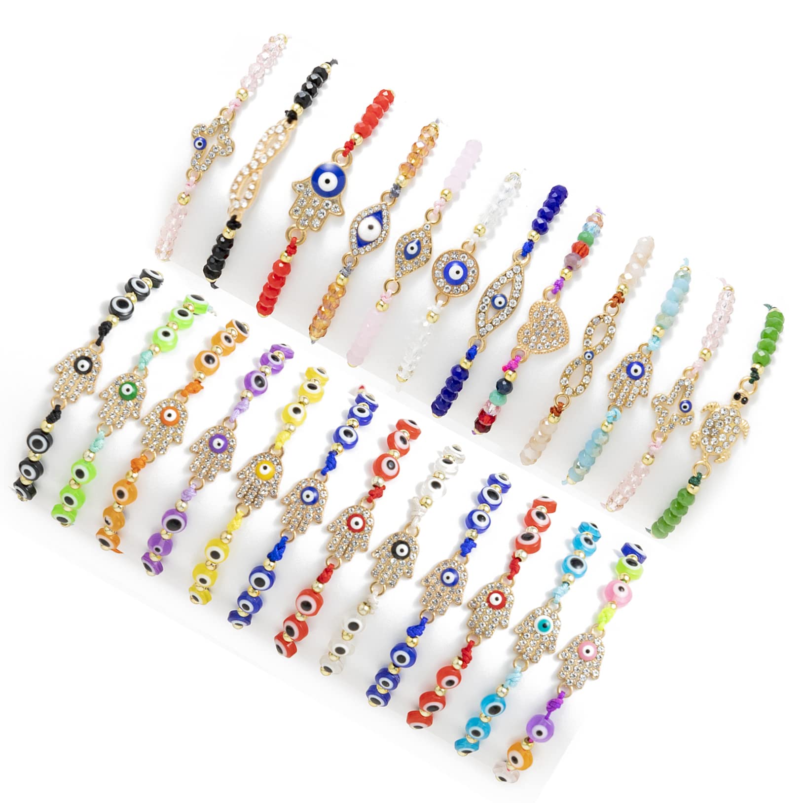 Evil Eye Protection Bracelet Set for Women & Men - Mexican Evil Eye Beaded Bracelets for Good Luck & Positive Energy - Mal de Ojo Jewelry Gift for Girls, Boys, Teens (Perfect for Daily Wear, Yoga, Meditation & Spiritual Protection)