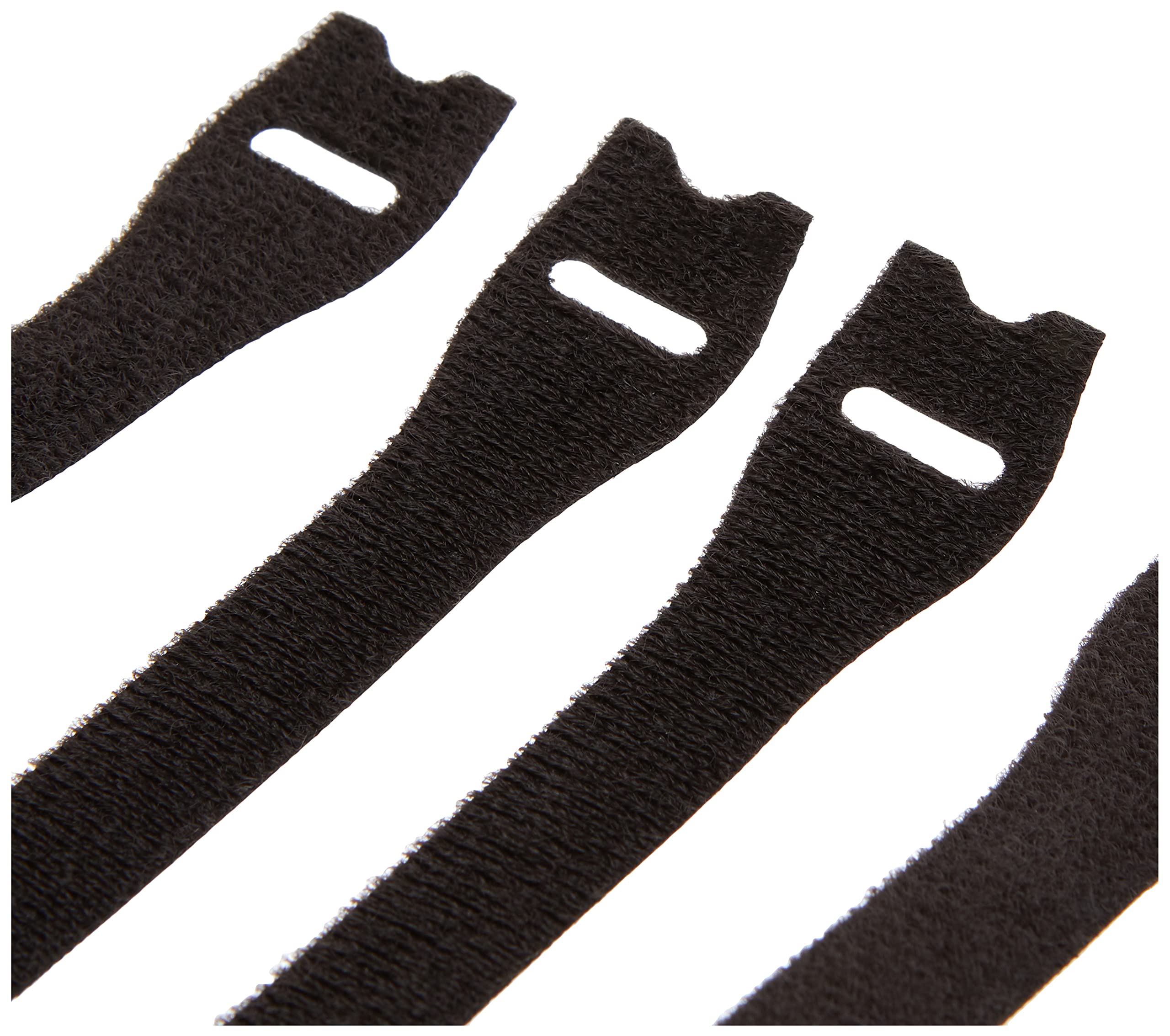 Velcro Brand VEL60388 Black Adjustable Hook and Loop Ties (6-Pack) - 12mm x 20cm for Cable Management, DIY Projects & Home Organization