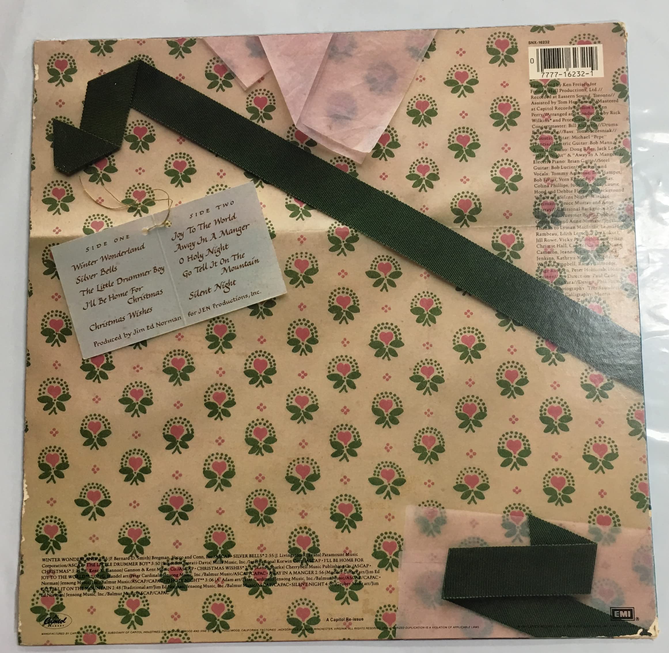 ANNE MURRAY Christmas Wishes Vinyl Record LP - Holiday Music for Christmas Parties & Cozy Winter Evenings