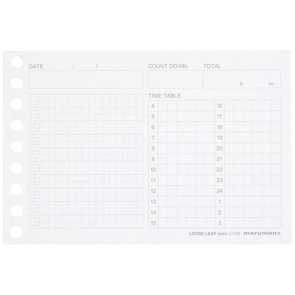 Maruman Write Easy Organize Mini Loose Leaf Notebook - Portable Refillable Planner for School, Office & Journaling - Perfect for Students, Professionals & Creative Note-Taking