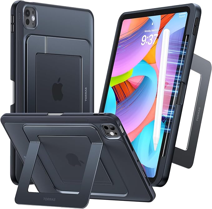 Premium iPad Air 11 Inch Stand with Built-in Pencil Holder - Perfect for Home Office, Online Classes & Digital Art Workstation