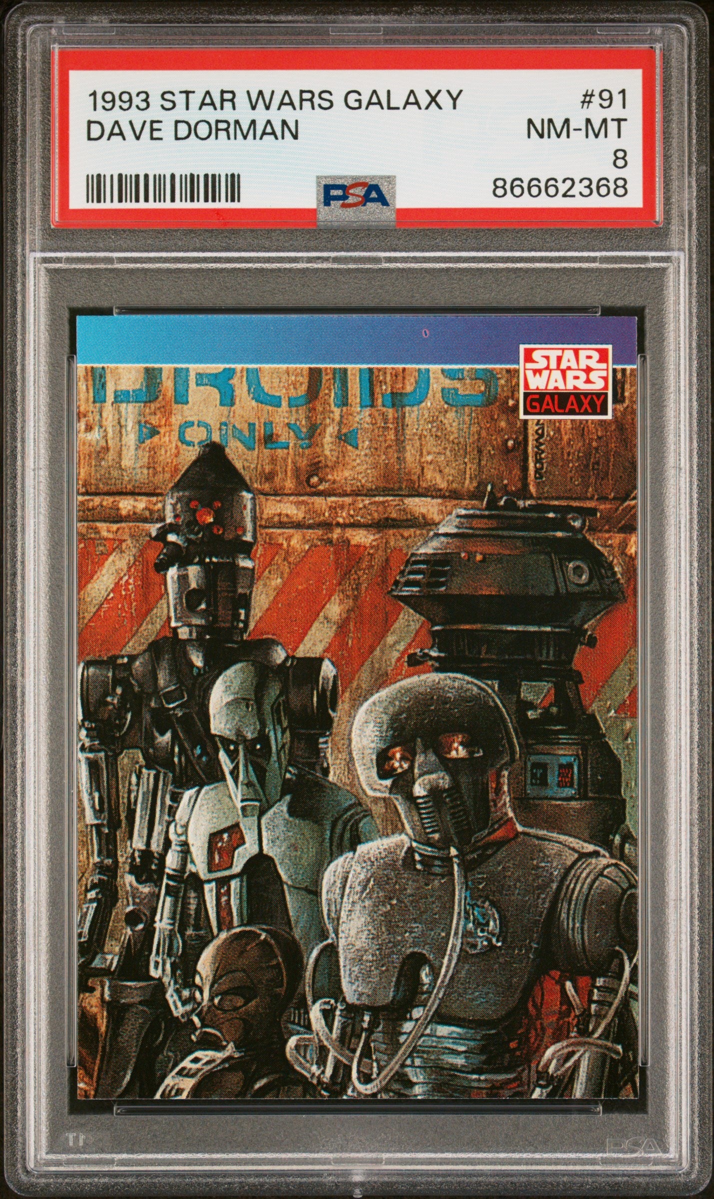 1993 STAR WARS GALAXY Dave Dorman #91 PSA 8 Graded Trading Card - Rare Collectible for Star Wars Fans & Card Collectors | Perfect for Display, Investment & Nostalgic Gift Giving