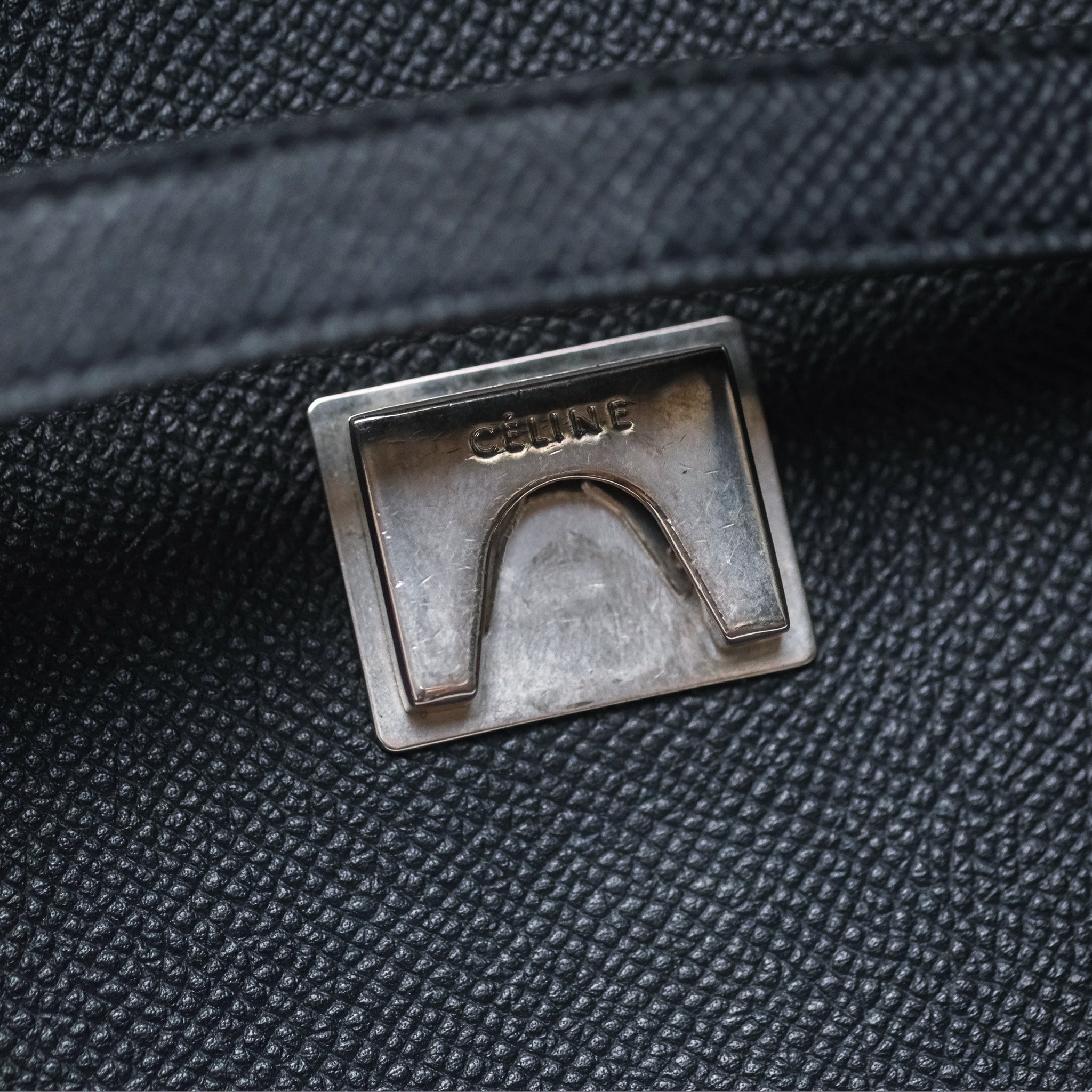 Celine Mini Belt Bag in Navy Grained Calfskin with Silver Hardware - Perfect for Everyday Use, Travel & Casual Outings
