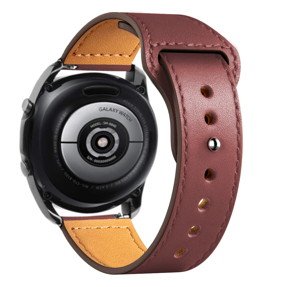 Premium Genuine Leather Bands for Amazfit Smartwatch - Replacement Straps for Amazfit GTR/GTS Series - Comfortable & Durable Watch Accessories for Men & Women (Perfect for Work, Gym & Everyday Wear)