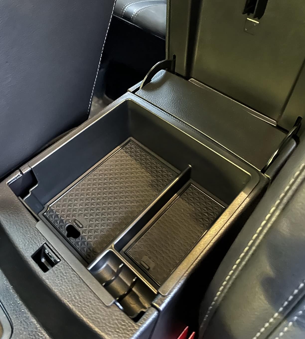 Vesul ABS Center Console Organizer Tray Compatible with Ford Ranger 2019-2023 - Armrest Storage Box Insert for Interior Accessories | Perfect for Road Trips, Daily Commutes & Car Organization