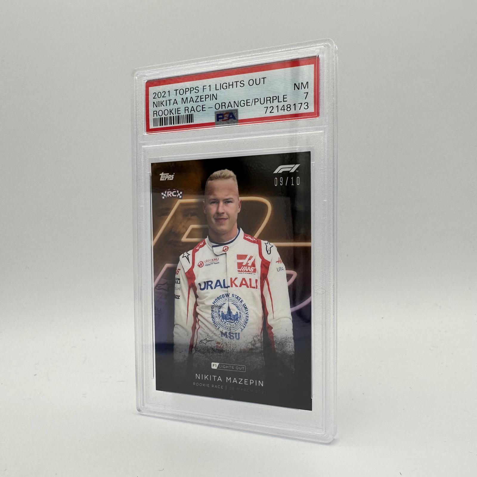 2009-10 Nikita Mazepin Rookie Race Orange/Purple Parallel PSA 7 Graded Hockey Card - Perfect for Collectors, Investors & Sports Memorabilia Displays