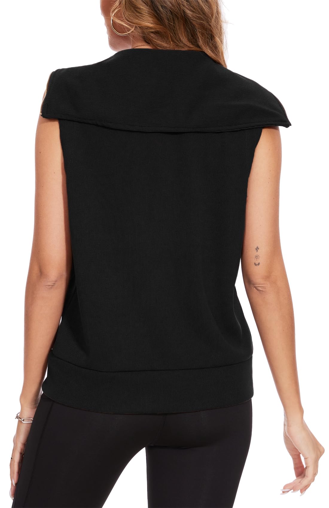 Trendy Y2K Women's Ribbed Sweater Vest - MISS MOLY Full Zip Loose Fit Wide Collar Summer Sweatshirt Jacket | Casual Outfits, Streetwear Fashion, Layering Essentials