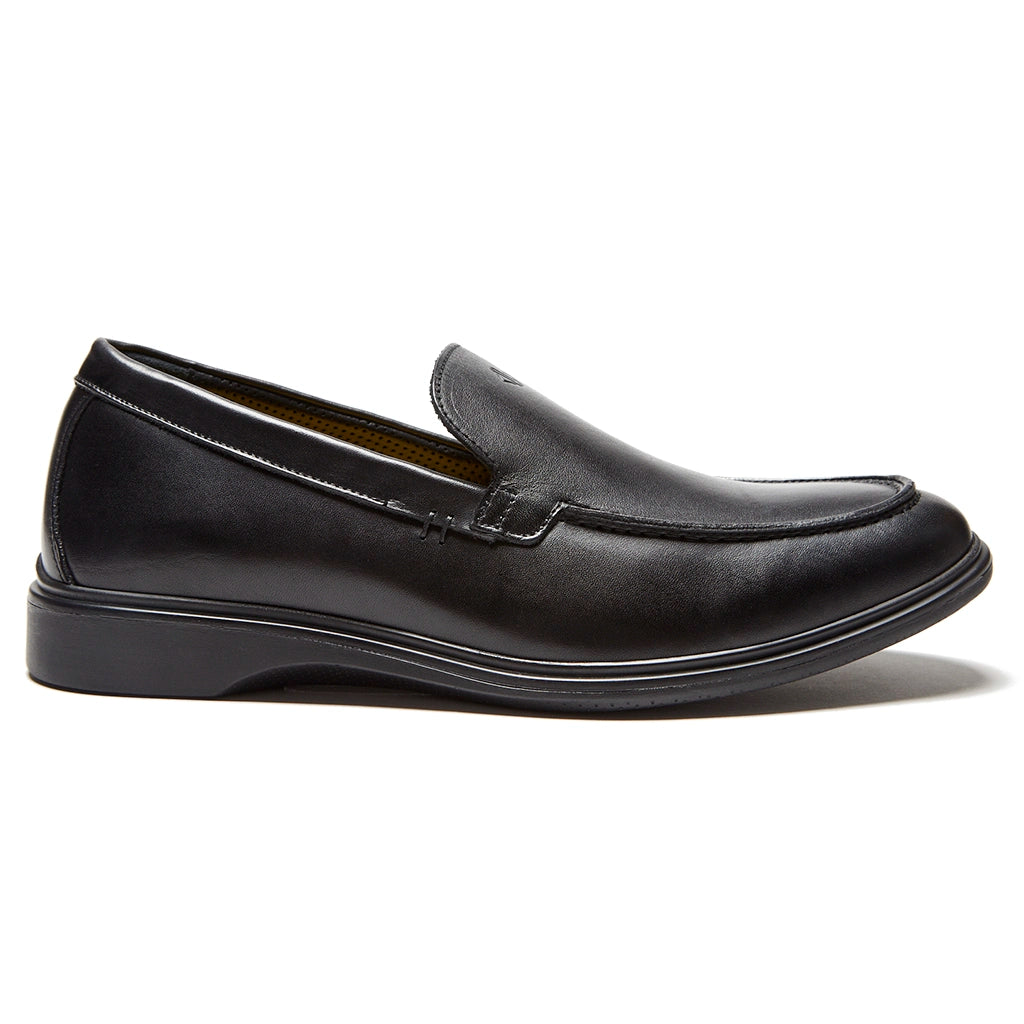 Premium Genuine Leather Loafer Shoes for Men - Classic Obsidian Black Slip-On Comfortable Casual Dress Shoes | Perfect for Office, Business, Wedding & Daily Wear