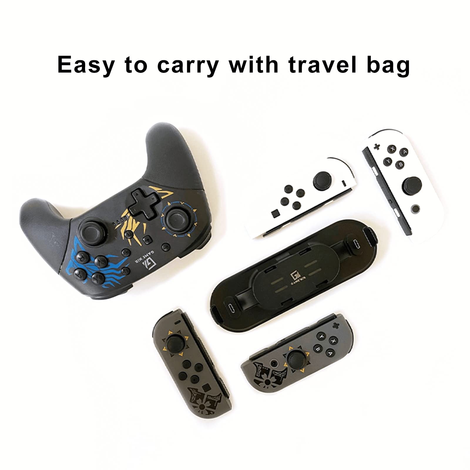 Nintendo Switch OLED Controller Charging Station - GAME'NIR MAX-S Lightweight Dual Charger Dock for Joy-Con & Pro Controllers | Perfect for Gaming Sessions & Travel Accessories