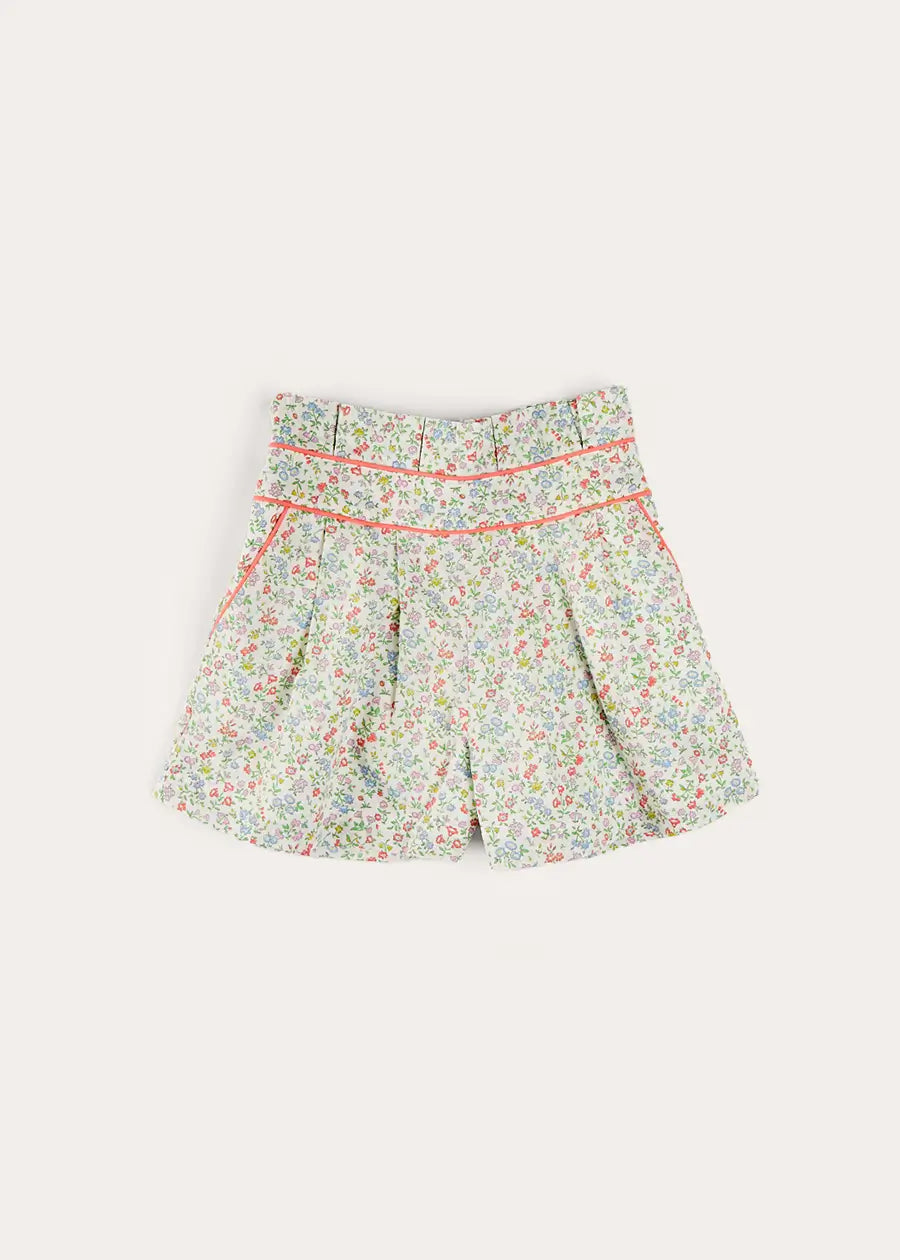 Liberty Fabric Floral Pink Shorts for Girls (4-10 Years) - Perfect for Summer Playdates & Outdoor Adventures