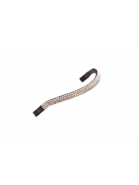 Velociti Gara Wide Diamante Browband for Horses - Sparkling Equestrian Show Accessory for Dressage & Jumping Competitions