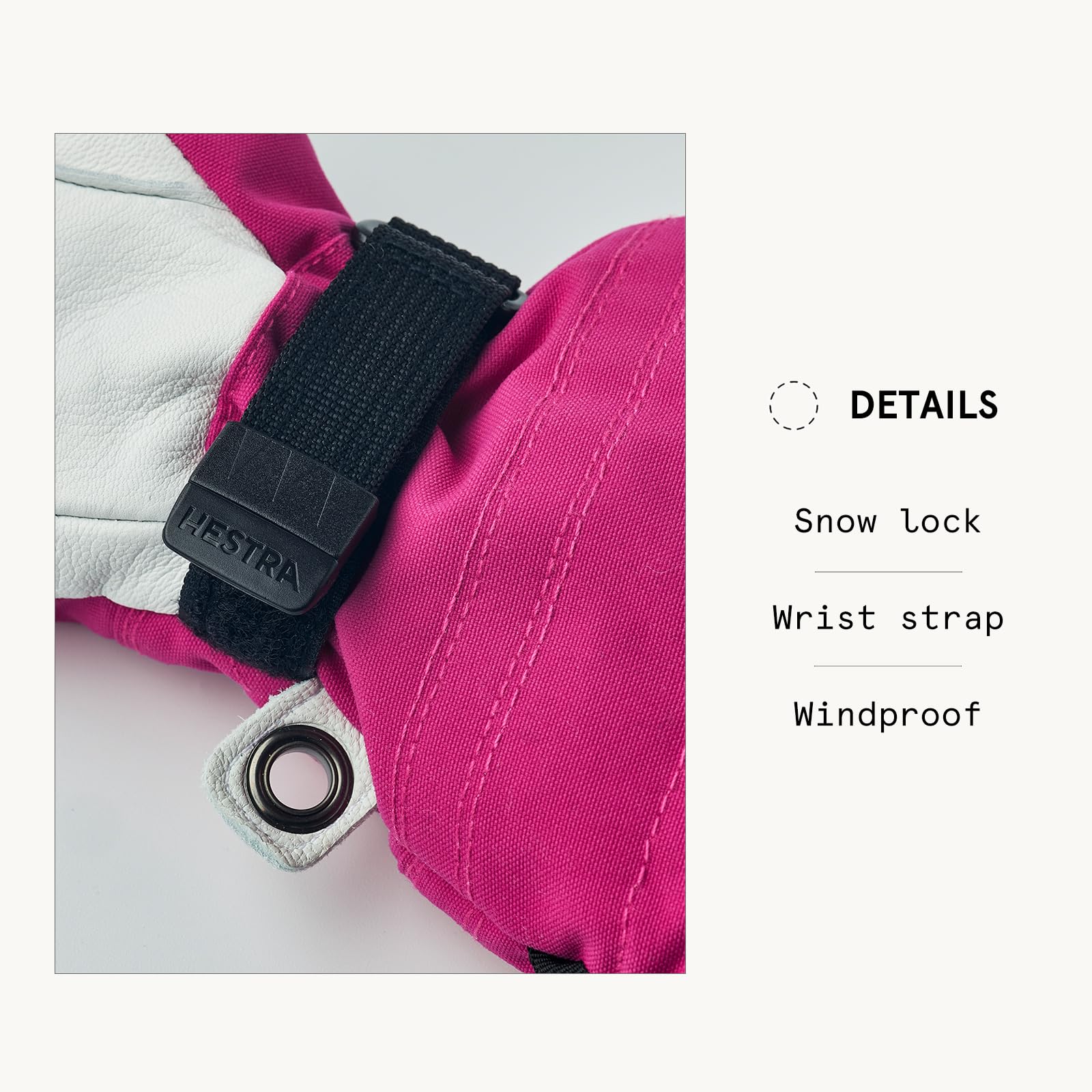 Hestra Army Leather Heli Ski Junior Gloves for Kids (Youth 4-13 Years) - Waterproof, Insulated 5-Finger Winter Gloves for Skiing, Snowboarding & Outdoor Snow Play | Perfect for Cold Weather Activities & Winter Sports