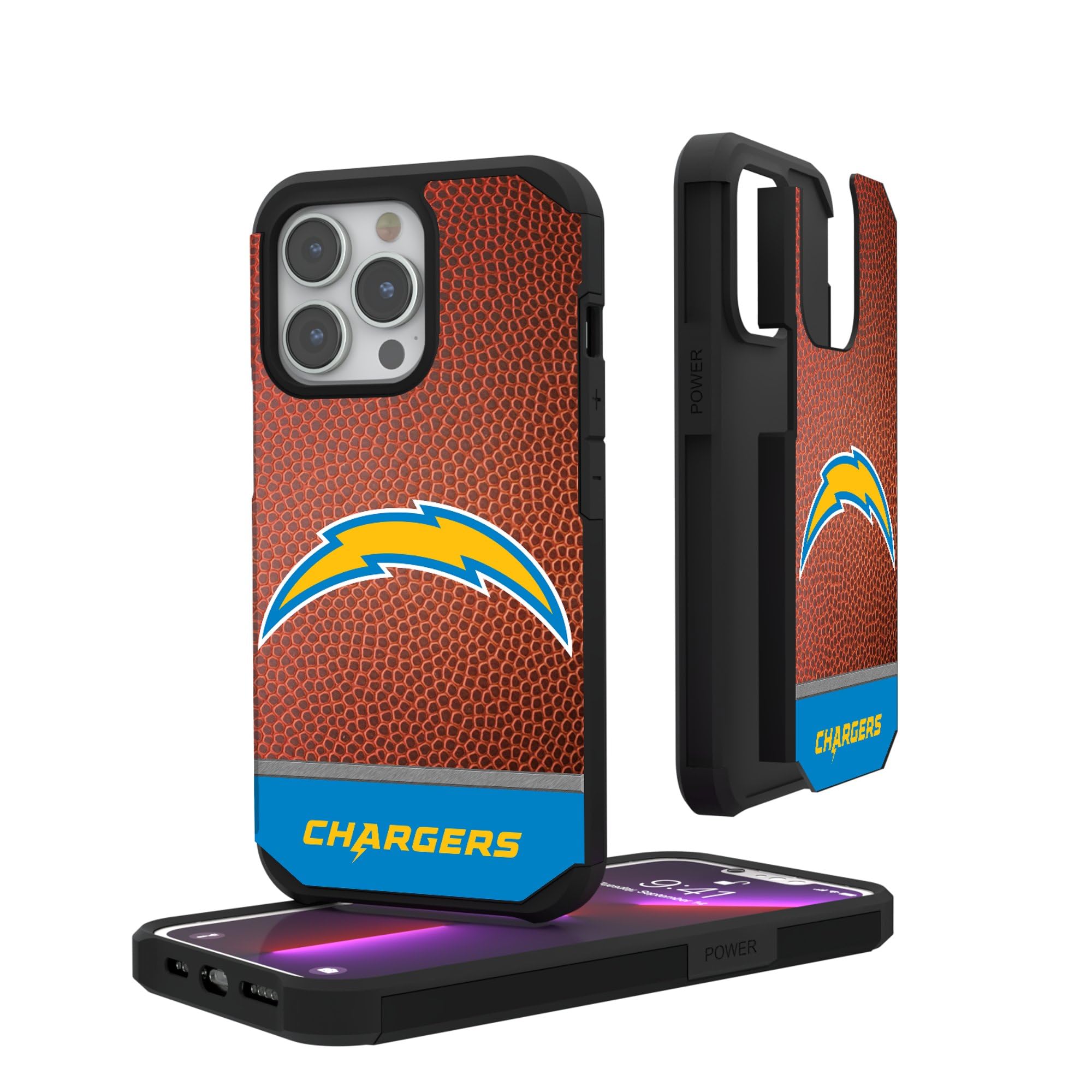 Los Angeles Chargers iPhone Case - Rugged Wordmark Design for iPhone 13/14/15 Pro Max - Durable Protective Cover for Football Fans (Perfect for Game Day, Travel & Everyday Use)
