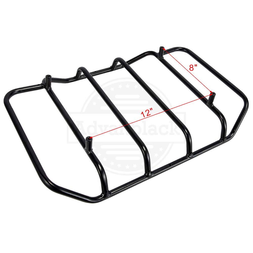 Harley Tour Pack Luggage Rack - US Stock Black Top Rack for Hard Tour Pack & Air Wing | Fits Moto Onfire Trunk & Suitcase | Perfect for Motorcycle Road Trips & Storage