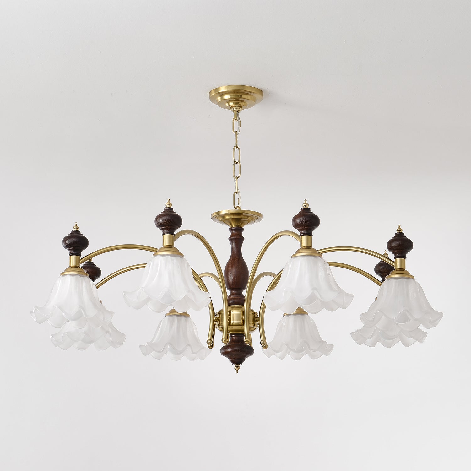 Elegant Blossom Flowers Chandelier - Floral Crystal Ceiling Light Fixture for Dining Room, Bedroom & Living Room Decor