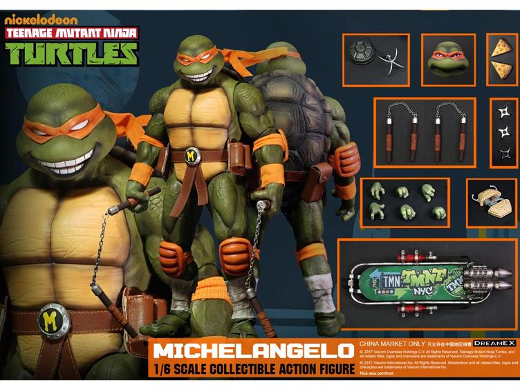 DreamEX 1/6 Scale Teenage Mutant Ninja Turtles Michelangelo Action Figure - Collectible TMNT Toy for Fans & Display
