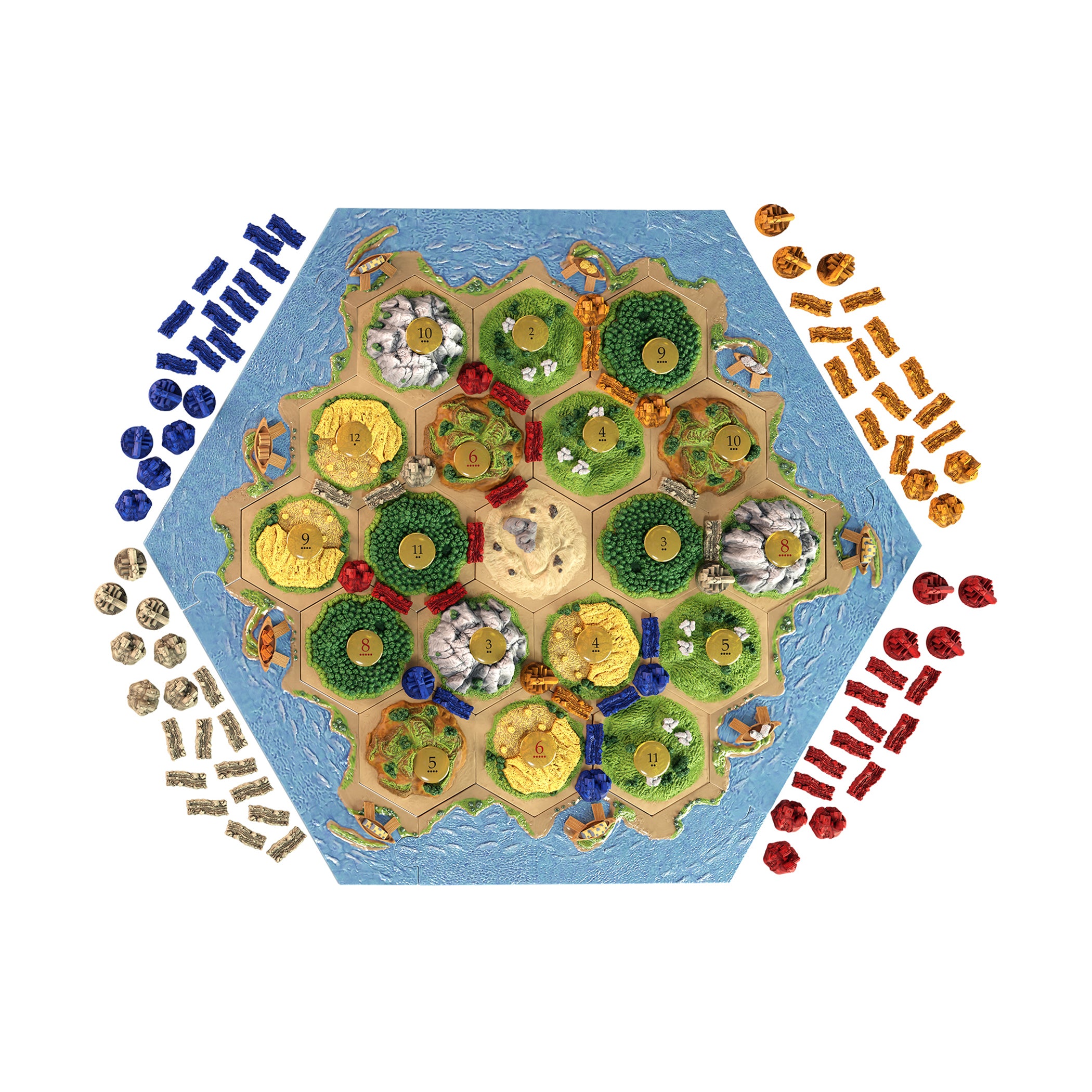 Catan 3D Edition Deluxe - Handcrafted Strategy Board Game for Family Game Night & Adult Game Evenings