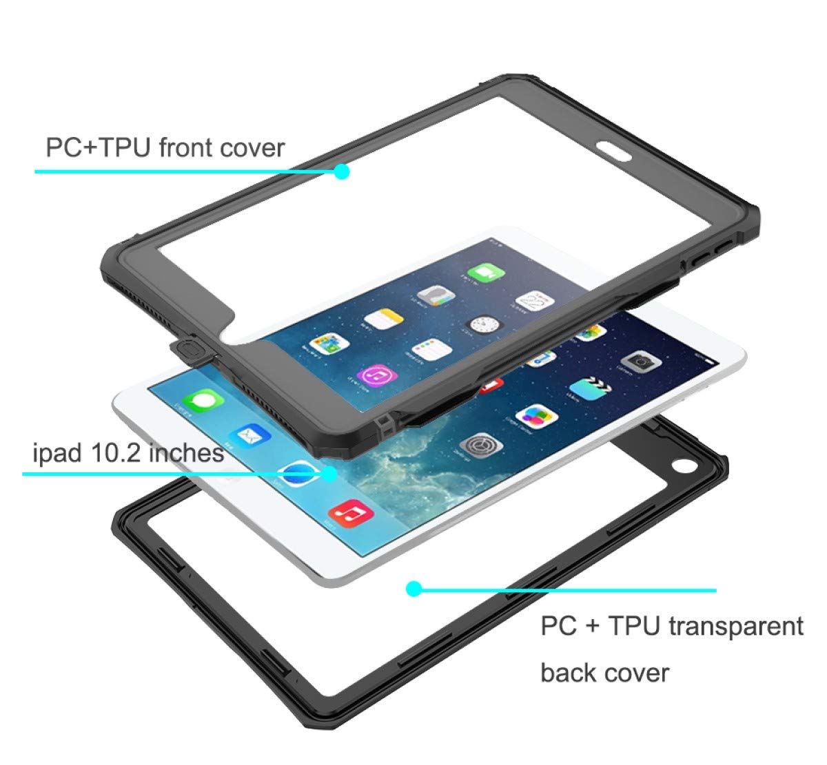 SaharaCase Rugged Waterproof Case for Apple iPad 10.2