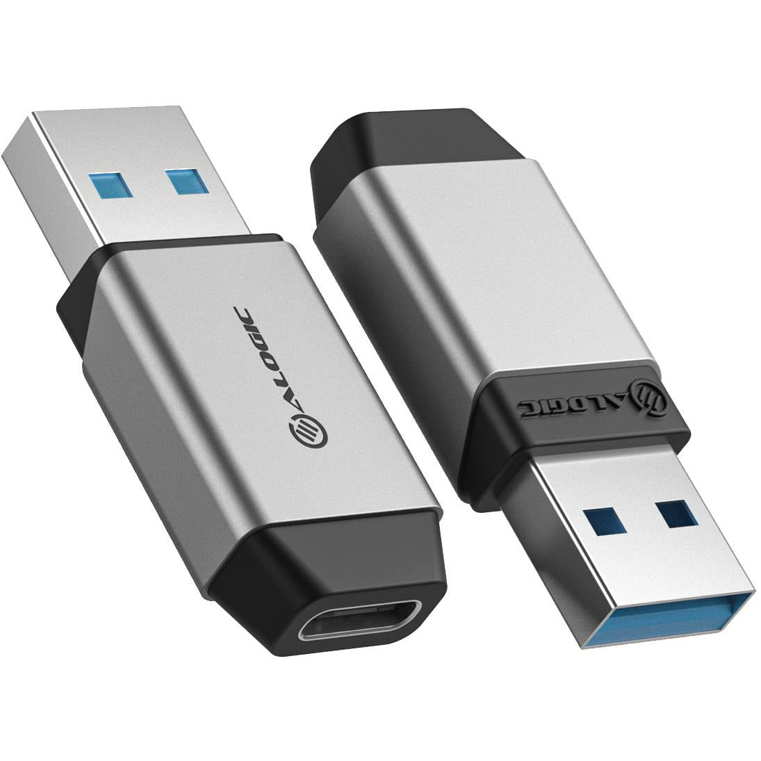 ALOGIC Ultra Mini USB A to USB C Adapter - Space Grey | Fast Charging & Data Sync | Compatible with iPhone, Samsung, MacBook & More | Perfect for Travel, Office & Home Use