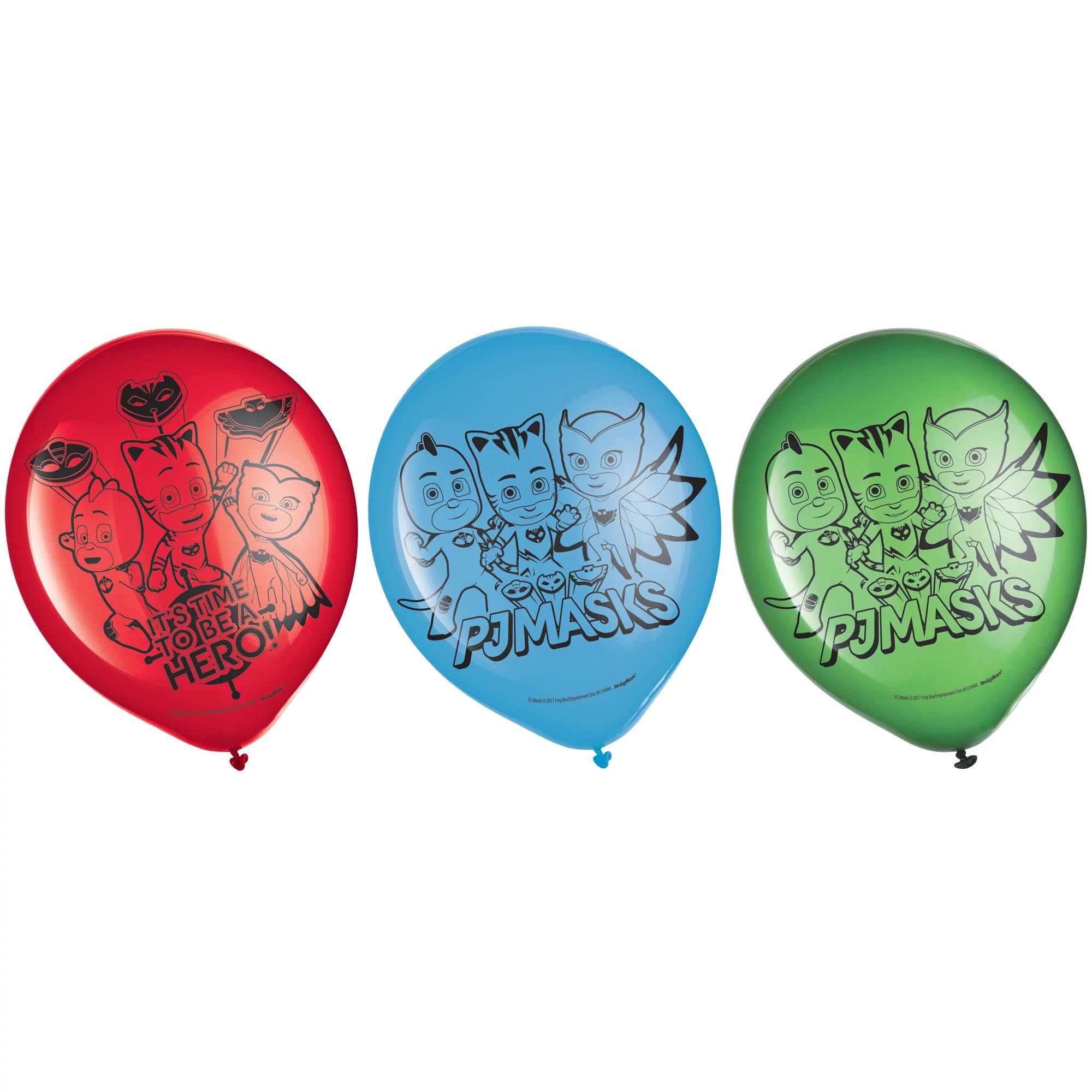PJ Masks MEGA Deluxe Birthday Party Pack for 16 - Plates, Napkins, Cups, Table Cover, Candles & Balloons - Kids Superhero Themed Party Supplies for Birthdays & Celebrations