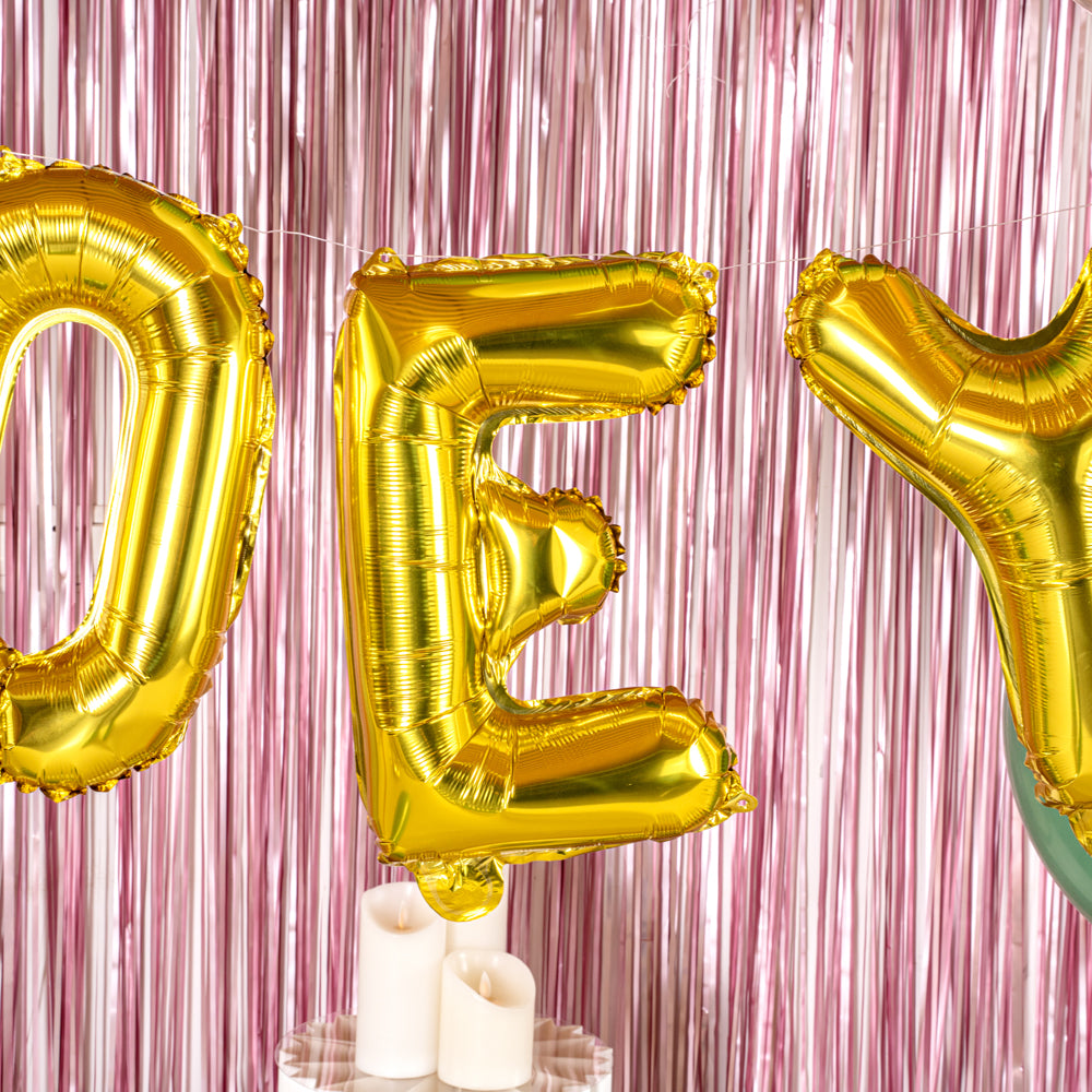 Balloonify Gold Mylar Letter E Balloon - 16 Inch Large Foil Alphabet Balloon for Birthday Party Decorations, Baby Shower, Graduation & Anniversary Celebrations