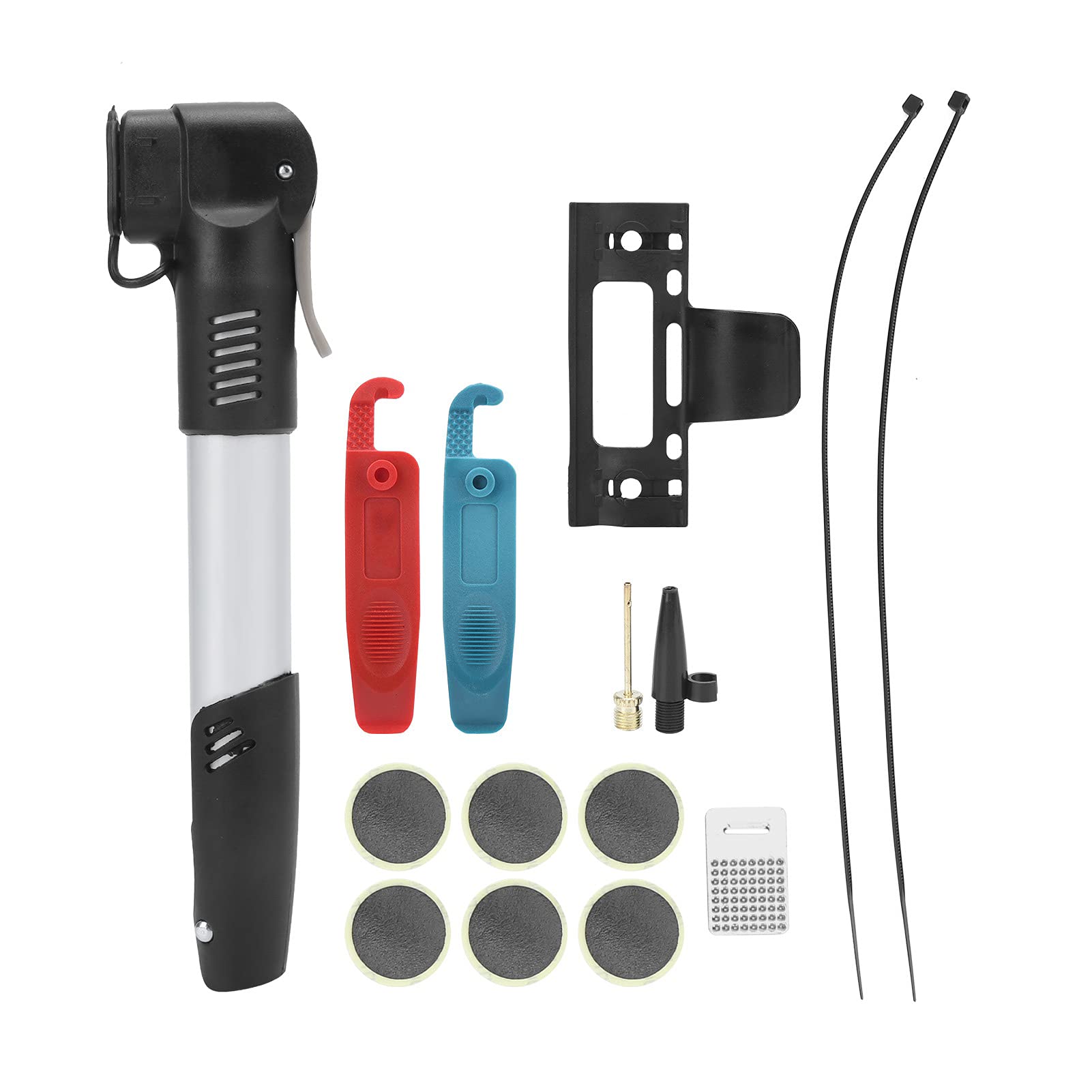 VGEBY 16-in-1 Bike Repair Kit with Tire Inflator - Portable Bicycle Tire Patch Kit, Air Pump & Multi-Tool for Road/Mountain Bikes - Perfect for Emergency Repairs & Cycling Adventures