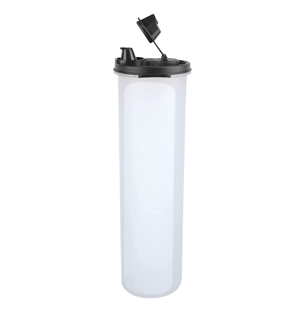 SIMPARTE 1100ML Air-Tight Leak-Proof Plastic Oil Dispenser - BPA Free Anti-Microbial Kitchen Pourer for Olive, Vinegar & Cooking Oils - Perfect for Salad Dressing, Baking & Meal Prep (2-Pack, Black)