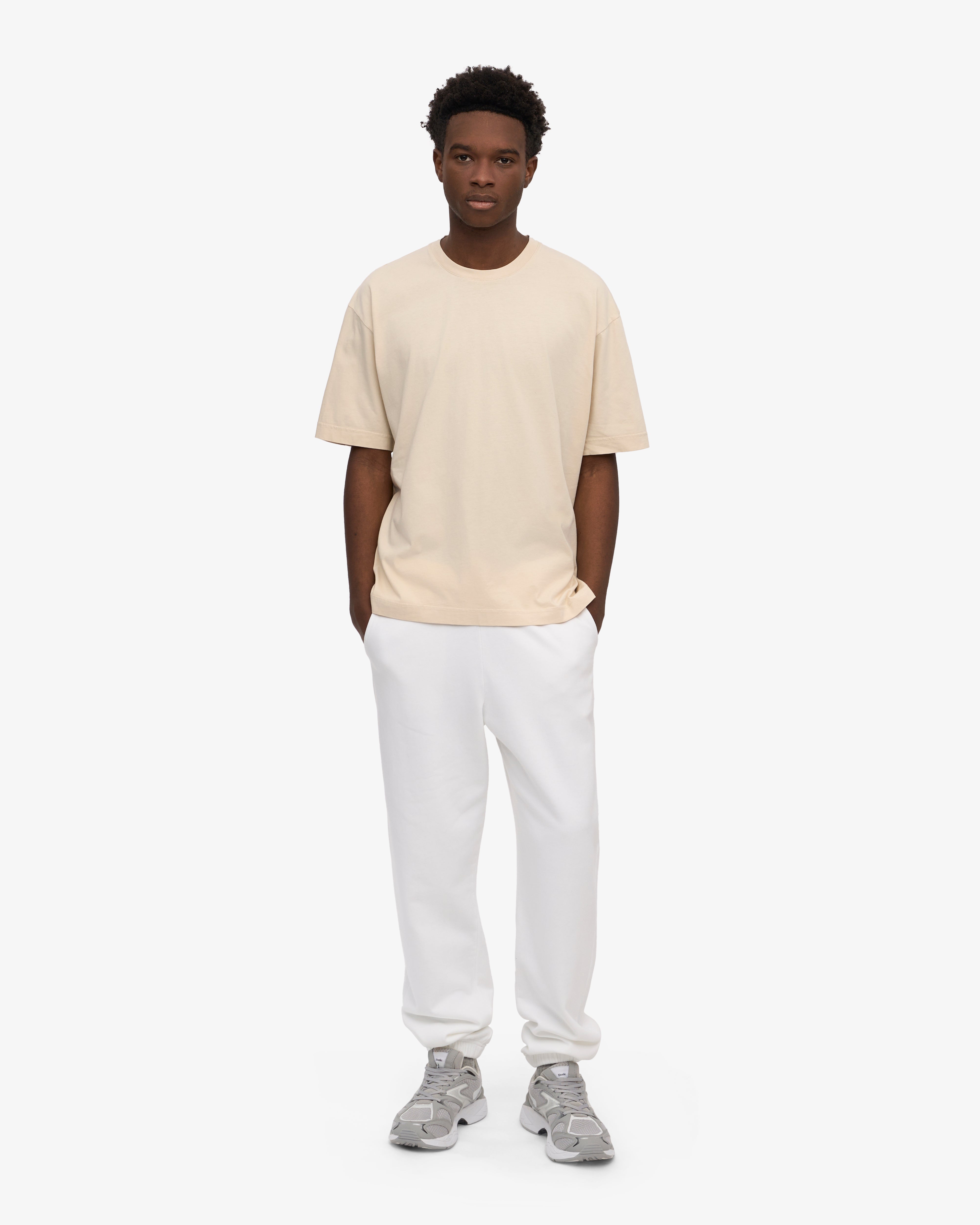 Organic Oversized T-Shirt for Women - Soft Ivory White Cotton Tee - Perfect for Casual Wear, Loungewear & Street Style