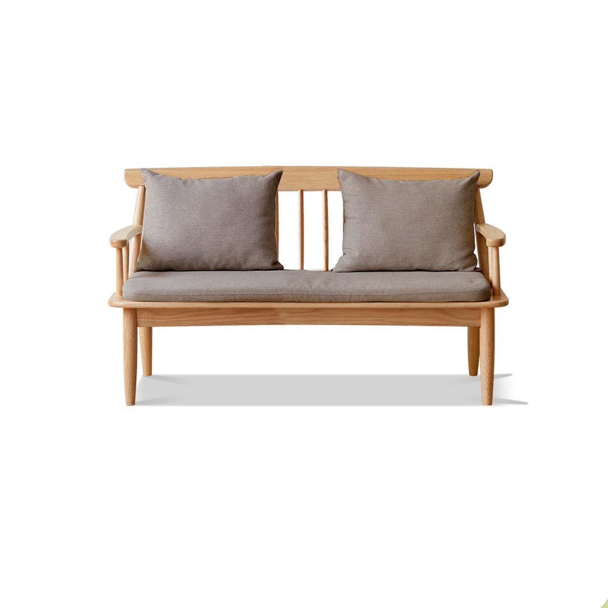 Premium Oak Solid Wood Windsor Sofa - All-Season Comfort for Living Room, Bedroom & Office - Winter & Summer Dual Use Design for Year-Round Relaxation