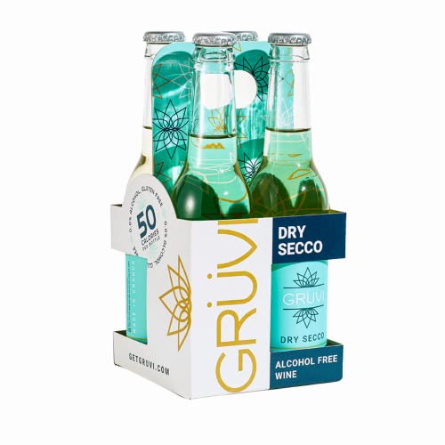Gruvi Non-Alcoholic Prosecco - 24 Bottles of 0% ABV Sparkling Wine | Only 50 Calories Per Bottle | Alcohol-Free Celebration Drink for Weddings, Parties & Special Occasions