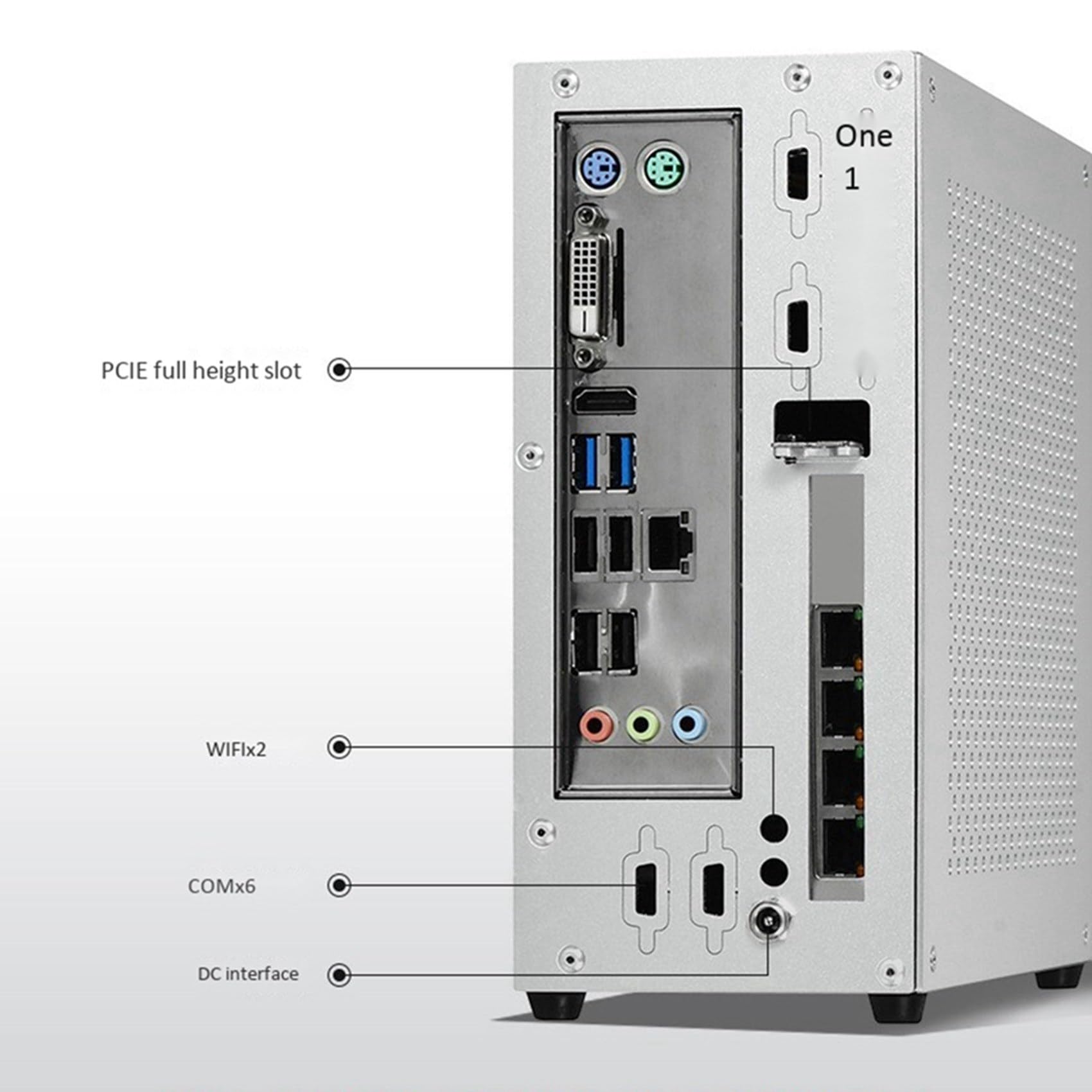 OUHUAN Mini ITX Computer Case - All Aluminum HTPC Single Slot Chassis for Small Form Factor PCs | Compact Desktop Case for Home Theater & Gaming Setups