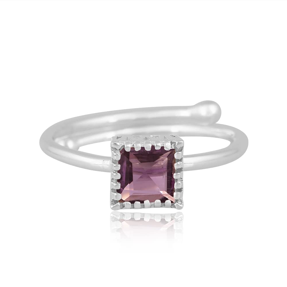 PANOPLY Pink Amethyst 925 Sterling Silver Ring for Women | Elegant Jewelry Gift for Mom, Wife, Girlfriend | Perfect for Anniversary, Birthday, Wedding & Christmas | Healing Crystal Jewelry for Meditation & Spiritual Wellness