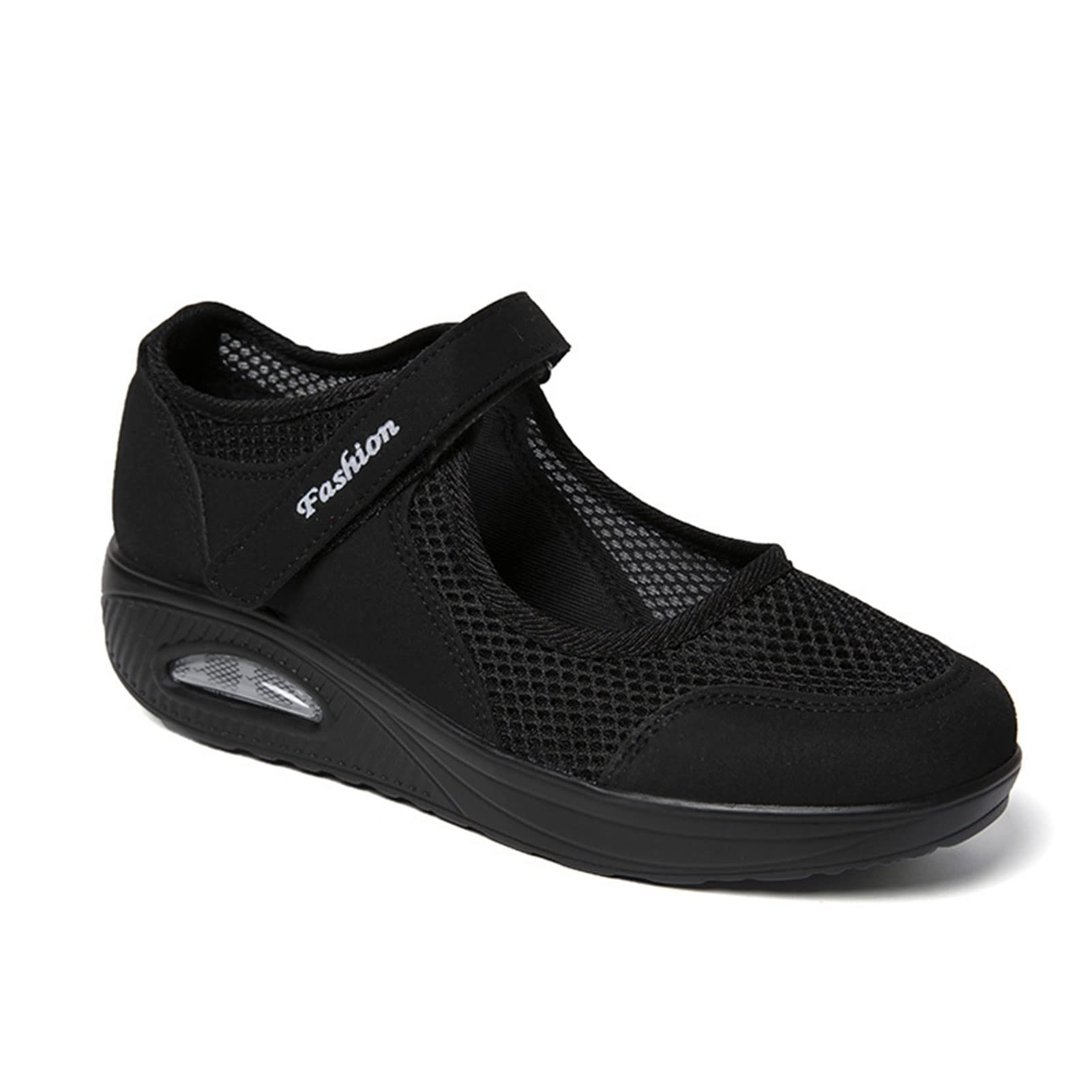 **Women's Breathable Mesh Slip-On Loafers - Comfortable Casual Running Shoes & Easy Sneakers for Women (Black, Size 6 US) | Perfect for Walking, Travel & Everyday Wear**