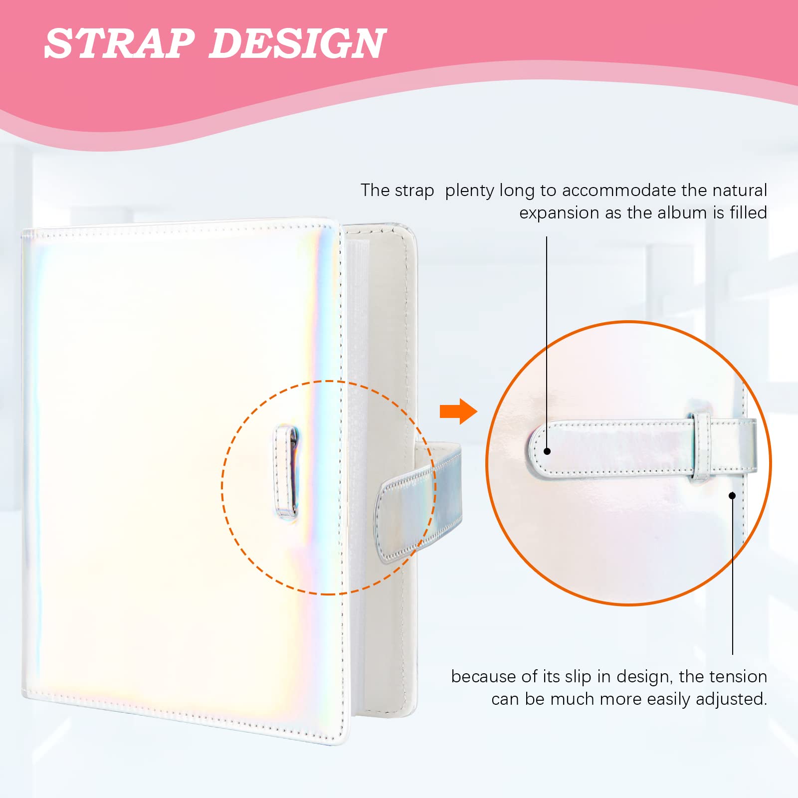 256 Pockets Mini Photo Album for Fujifilm Instax Mini 12/11/9/40/99/90/8/7/Evo/LiPlay & Polaroid Snap/PIC-300/Z2300 Cameras | Compatible with Zip Instant Printer & Kodak 2x3 Film (Magic Silver) | Perfect for Travel, Parties, and Memory Keeping