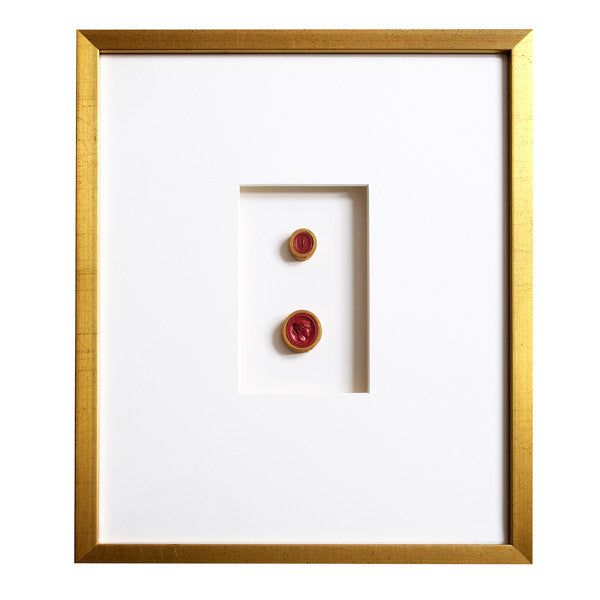 Vintage Framed Red Intaglios - Classic Italian Art Prints for Home Decor | Perfect for Living Room, Study & Office Wall Art