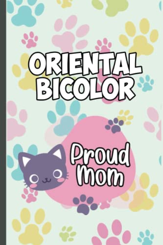 Oriental Bicolor Cat Mom Notebook - Cute Cat Lover Journal, Unique Gift for Cat Owners - Perfect for Journaling, Note Taking & Cat-Themed Gifts