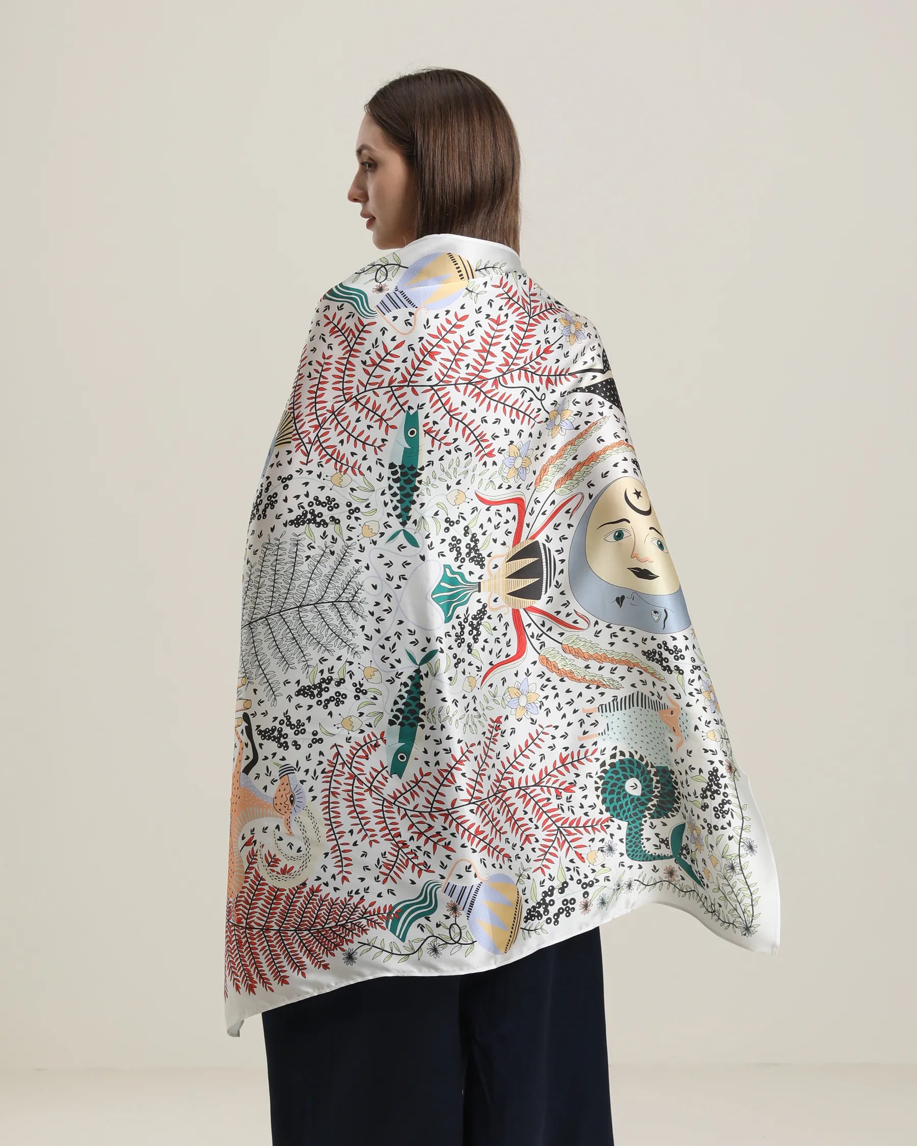 Luxury Silk Scarf for Women - Lightweight Spring & Summer Fashion Accessory - Perfect for Office, Travel and Special Occasions