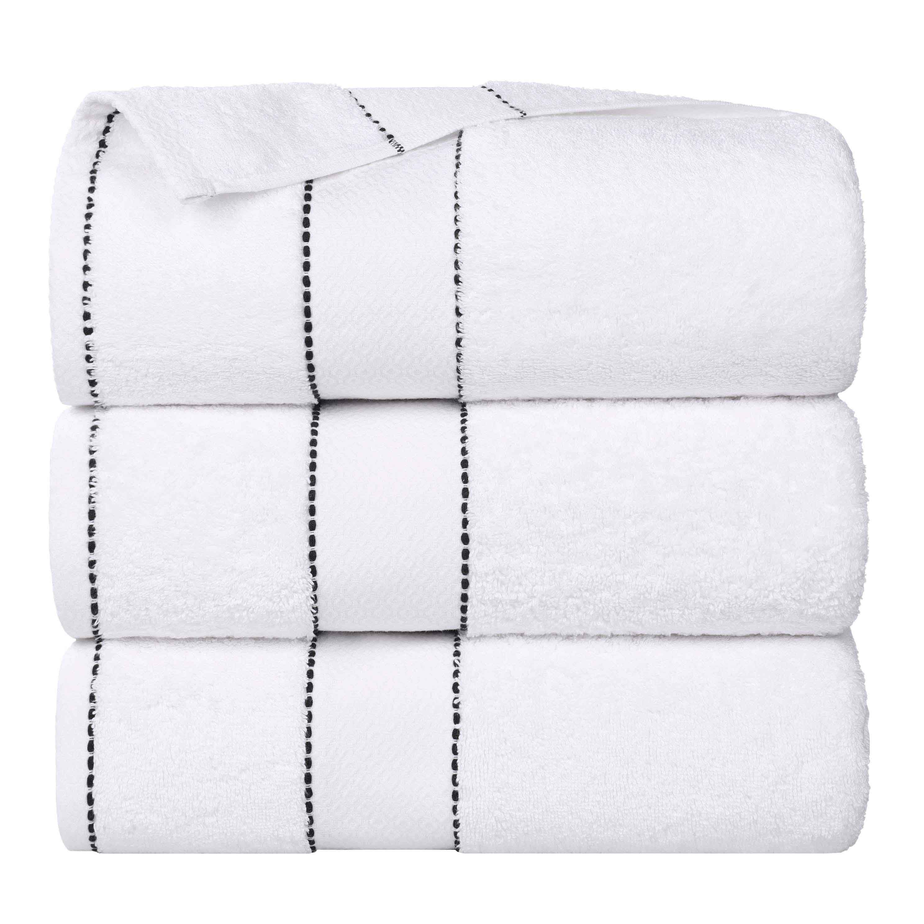 Premium Egyptian Giza Cotton Bath Towel Set of 3 - Ultra Soft & Highly Absorbent - Luxury Spa & Bathroom Essentials for Home & Hotel Use