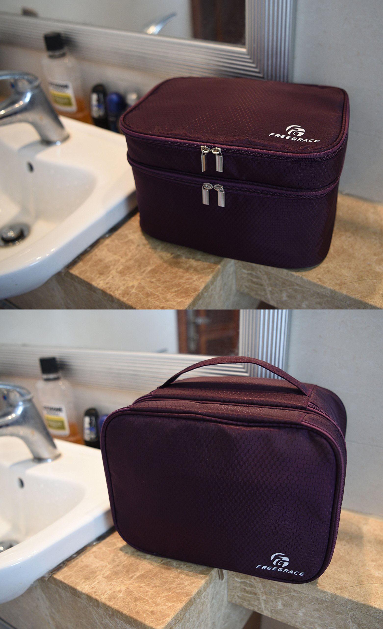 Large Double Layer Travel Organizer Underwear Bag - Storage for Bras, Socks, Underwear & Toiletries - Perfect for Packing, Vacations & Business Trips