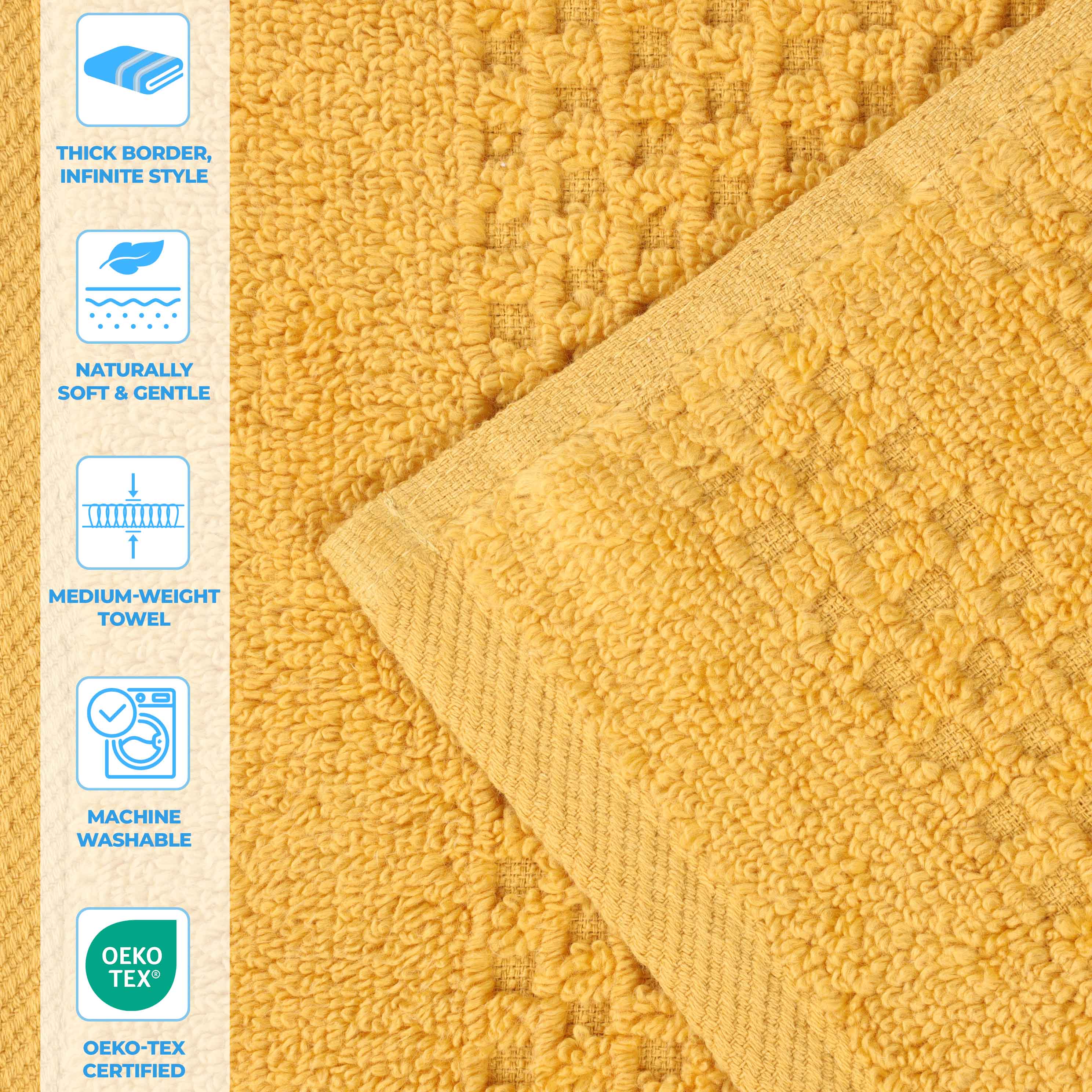 Playa Zero Twist Cotton Solid Waffle Textured Bath Sheets - Ultra Soft & Absorbent Set of 2 | Luxury Spa & Bathroom Essentials for Hotels & Home Use