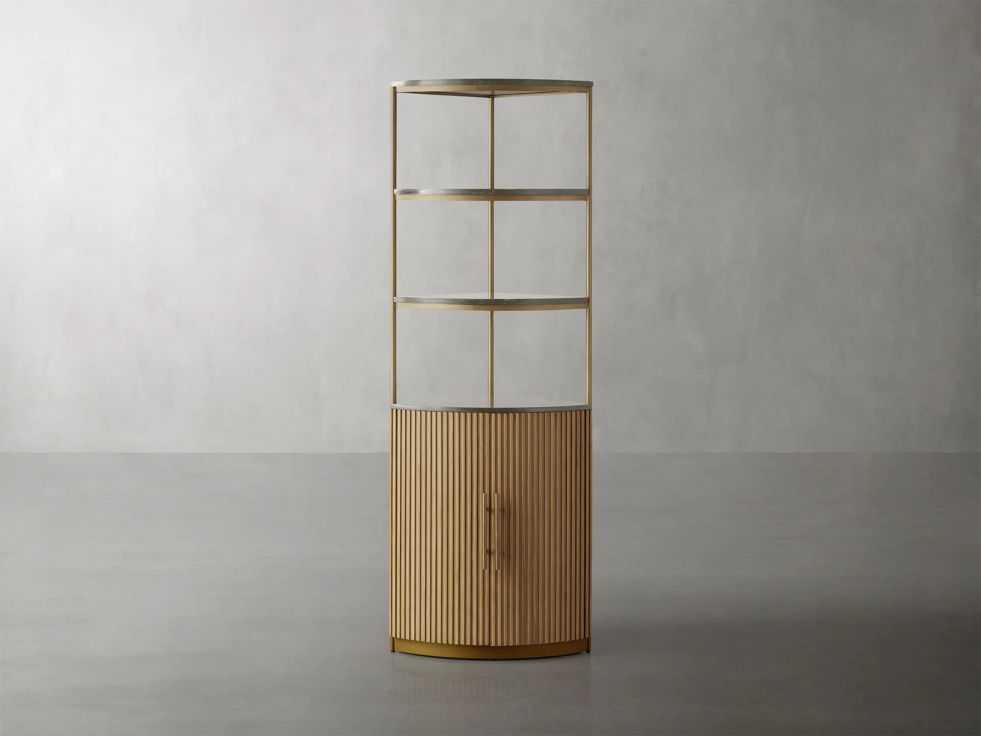 Stylish Fimley Corner Cabinet - Space-Saving Storage Solution for Living Room, Kitchen & Bathroom | Perfect for Small Spaces & Home Organization