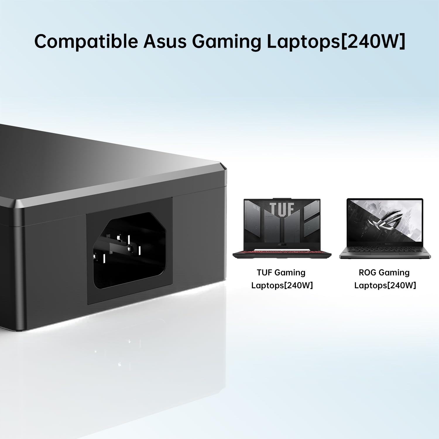 240W Zephyrus Charger ADP-240EB Replacement for Asus ROG Zephyrus G14/G15/M16/G16/S15/S17, ROG Flow X16 GV601, ROG Strix Scar - Fast Charging Laptop Power Adapter for Gaming, Work & Travel