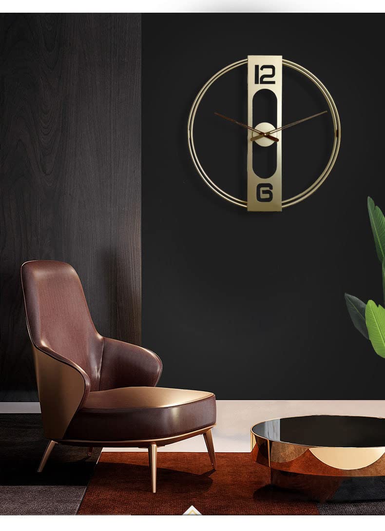 Nordic Minimalist Wrought Iron Wall Clock - Modern Creative Design for Living Room, Bedroom, Office Decor | Silent Non-Ticking Battery Operated Wall Watch
